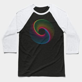 Gradient line art of circle rainbow Baseball T-Shirt